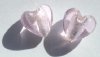 2 15mm Pink and Silver Foil Hearts
